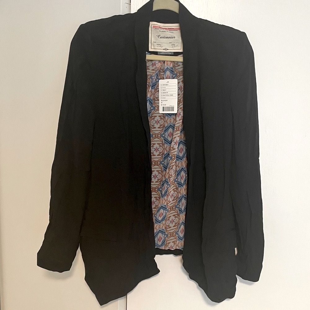 Anthro Cartonnier Black Blazer